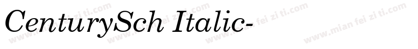 CenturySch Italic字体转换